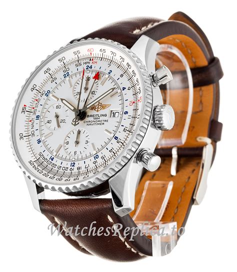 breitling navitimer world white dial brown leather bracelet en60403|Breitling a24322 chronometer.